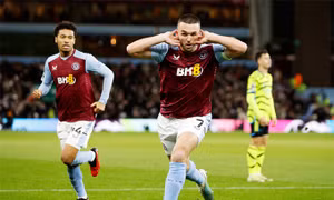 Các ‘pháo thủ’ Arsenal gục ngã tại Villa Park