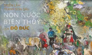 50 bức tranh sơn dầu trưng bày tại triển lãm ‘Non nước biên thùy’