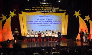 Tuyên dương học sinh đoạt giải Olympic và Cuộc thi Khoa học kỹ thuật quốc tế năm 2018