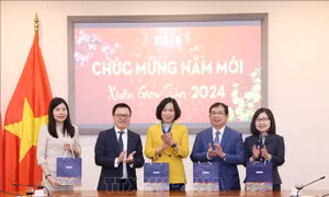 Chủ tịch Hội Nhà báo Việt Nam chúc Tết Thông tấn xã Việt Nam