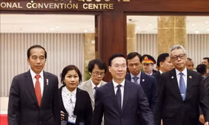 Chủ tịch nước Võ Văn Thưởng chủ trì chiêu đãi trọng thể Tổng thống Indonesia