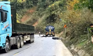 Va chạm trực diện với xe bồn chở xăng, hai người tử vong