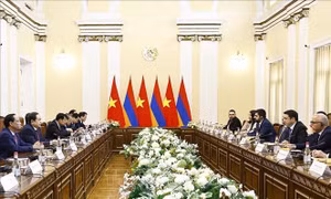 Chủ tịch Quốc hội Trần Thanh Mẫn hội đàm với Chủ tịch Quốc hội Armenia Alen Simonyan