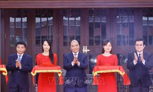 Chủ tịch nước dự Lễ khánh thành Đền thờ liệt sỹ tại chiến trường Điện Biên Phủ