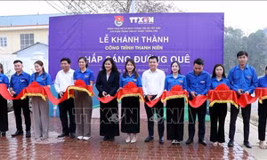 Thanh niên Thông tấn xã Việt Nam tham gia 'Thắp sáng đường quê'