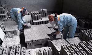 Tỷ trọng sử dụng gạch không nung mới đạt khoảng 21%