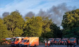 Cháy lớn trong rừng ở Berlin sau vụ nổ tại địa điểm cất giữ đạn dược 