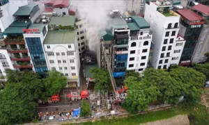 Hà Nội: Lại xảy ra cháy tại phường Quan Hoa, quận Cầu Giấy