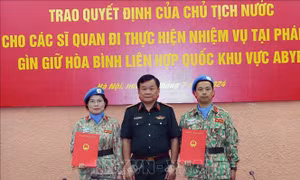 Chủ tịch nước cử thêm sĩ quan gìn giữ hòa bình đi làm nhiệm vụ tại Abyei