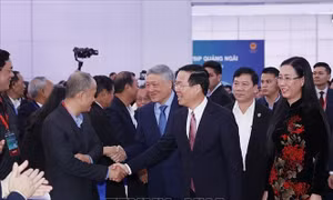 Chủ tịch nước Võ Văn Thưởng dự Lễ Kỷ niệm 10 năm VSIP Quảng Ngãi