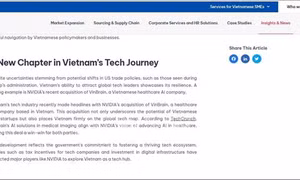 Việt Nam trở thành điểm đến đáng chú ý của các doanh nghiệp toàn cầu