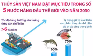 Ngành Thủy sản đặt mục tiêu năm 2030 đứng trong số 5 nước hàng đầu thế giới