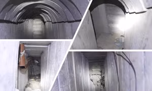 Israel công bố video đường hầm Hamas dùng để giam giữ con tin ở Dải Gaza