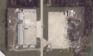 Ukraine công bố ảnh vệ tinh về vụ tấn công phá hủy kho UAV Shahed của Nga