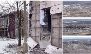 Cận cảnh thị trấn Avdiivka bị tàn phá qua các thước phim do quân đội Nga, Ukraine quay