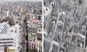 Hình ảnh tương phản chưa từng có ở Gaza trước và sau ngày nổ ra xung đột Israel - Hamas 