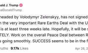 Tổng thống Trump đánh giá tích cực về tiến trình hòa bình Ukraine, cảnh báo thoả thuận đất hiếm