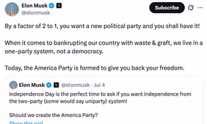 Tỷ phú Elon Musk tuyên bố thành lập đảng Nước Mỹ: Liệu có thành công?