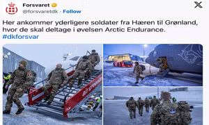 Đan Mạch tiếp tục điều binh sĩ tới Greenland bất chấp căng thẳng với Tổng thống Trump