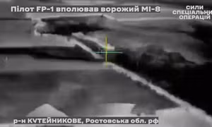 Ukraine công bố video UAV tầm xa lần đầu bắn hạ trực thăng Mi-8 sâu trong lãnh thổ Nga