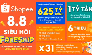 Shopee đạt kỷ lục mới tại sự kiện 8.8: Hơn 1 tỷ tấn sản phẩm bán ra