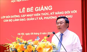 Cập nhật kiến thức, kỹ năng đối với cán bộ lãnh đạo, quản lý xã, phường, đặc khu