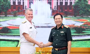 Đại tướng Nguyễn Tân Cương hội kiến Tư lệnh Bộ tư lệnh Thái Bình Dương (Hoa Kỳ)
