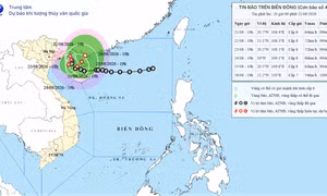Bão số 4 giữ nguyên cường độ, hướng di chuyển, cách đặc khu Bạch Long Vĩ khoảng 90km