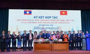 Ký kết hợp tác giữa tỉnh Gia Lai với 4 tỉnh nam Lào