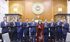Chủ tịch Quốc hội thăm, chúc Tết Ủy ban Trung ương Mặt trận Tổ quốc Việt Nam