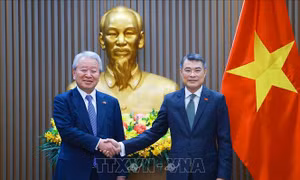 Thủ tướng Chính phủ Lê Minh Hưng tiếp Chủ tịch Cơ quan Hợp tác quốc tế Nhật Bản
