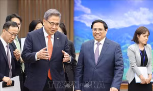 Thủ tướng Phạm Minh Chính tiếp Bộ trưởng Ngoại giao Hàn Quốc