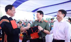 Sôi nổi Ngày hội Đại đoàn kết toàn dân tộc ở xã Ea Ktur