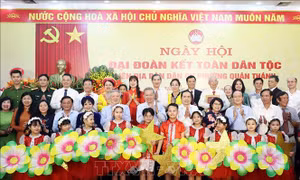 Tổng Bí thư Tô Lâm dự Ngày hội Đại đoàn kết toàn dân tộc tại phường Quán Thánh, Hà Nội