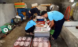 Sản phẩm chế biến thủy hải sản hút hàng cận Tết