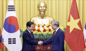 Tổng Bí thư, Chủ tịch nước Tô Lâm và Tổng thống Hàn Quốc Lee Jae Myung gặp gỡ báo chí