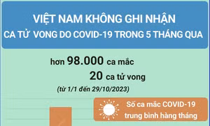 Việt Nam không ghi nhận ca tử vong do COVID-19 trong 5 tháng qua