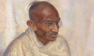 Đấu giá bức chân dung hiếm về anh hùng dân tộc Ấn Độ Mahatma Gandhi 