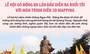 Lễ hội Gò Đống Đa lần đầu diễn ra buổi tối với màn trình diễn 3D mapping