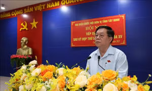 Trưởng Ban Tuyên giáo Trung ương tiếp xúc cử tri tại Tây Ninh