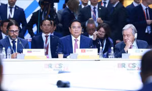 Thủ tướng Phạm Minh Chính phát biểu tại Hội nghị các nhà lãnh đạo BRICS mở rộng