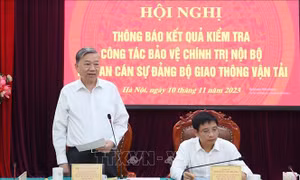 Thông báo kết quả kiểm tra công tác bảo vệ chính trị nội bộ tại Ban Cán sự Đảng Bộ Giao thông Vận tải