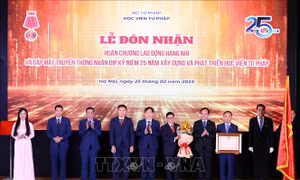 Học viện Tư pháp đón nhận Huân chương Lao động hạng Nhì