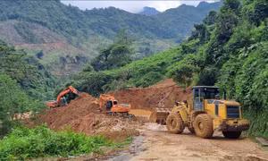 Hà Giang: Tập trung khắc phục và thông tuyến Quốc lộ 34 sau vụ sạt lở