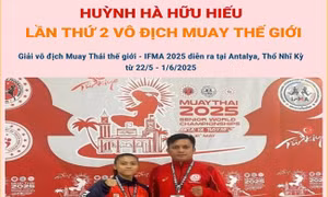 Huỳnh Hà Hữu Hiếu lần thứ 2 vô địch Muay thế giới