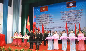 Học viện Quốc phòng Việt Nam - Lào tăng cường thắt chặt quan hệ
