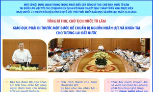 Tổng Bí thư, Chủ tịch nước Tô Lâm: Giáo dục phải đi trước một bước để chuẩn bị nguồn nhân lực và nhân tài cho tương lai đất nước