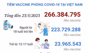 Tình hình tiêm vaccine phòng COVID-19 tại Việt Nam tính đến hết ngày 23/5/2023