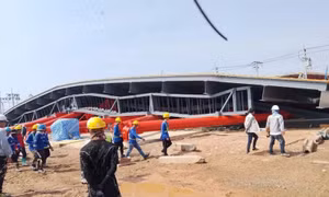 Sập công trình tại Thái Lan, nhiều người bị thương