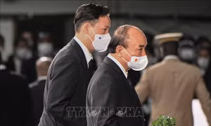 Chủ tịch nước Nguyễn Xuân Phúc dự Lễ Quốc tang cố Thủ tướng Nhật Bản Abe Shinzo
